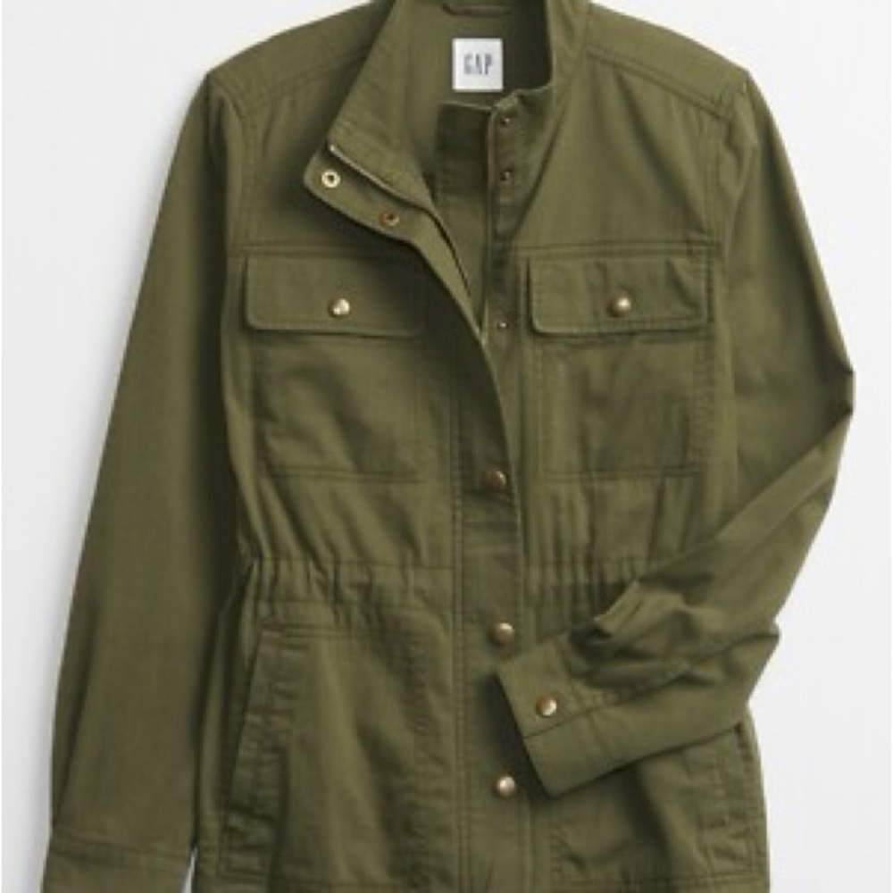 GAP Women's Utility Jacket in Army Green